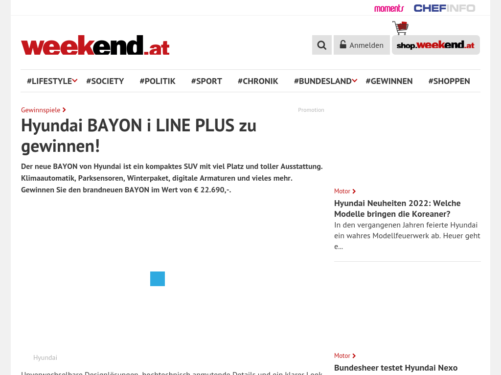 Hyundai BAYON i LINE PLUS im Wert von € 22.690,-