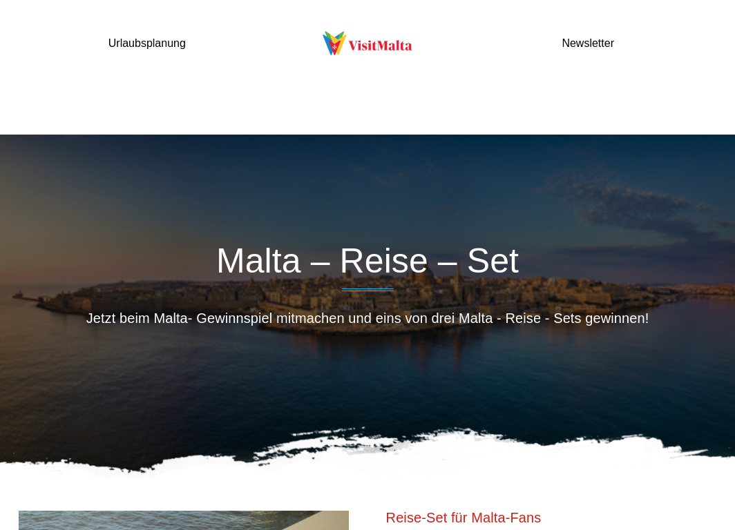 eins von drei Malta - Reise - Sets