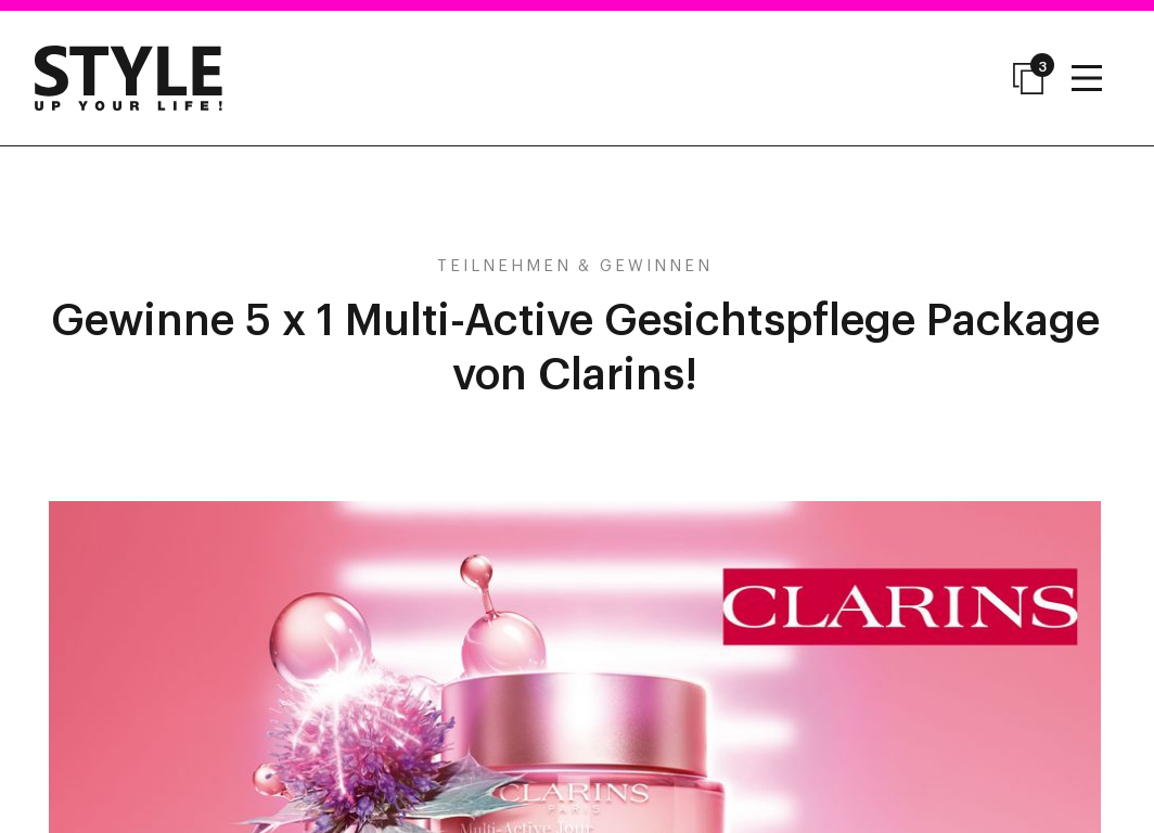 5 x 1 Multi-Active Gesichtspflege Package von Clarins